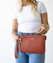 Ara Convertible Crossbody Clutch - Terracotta