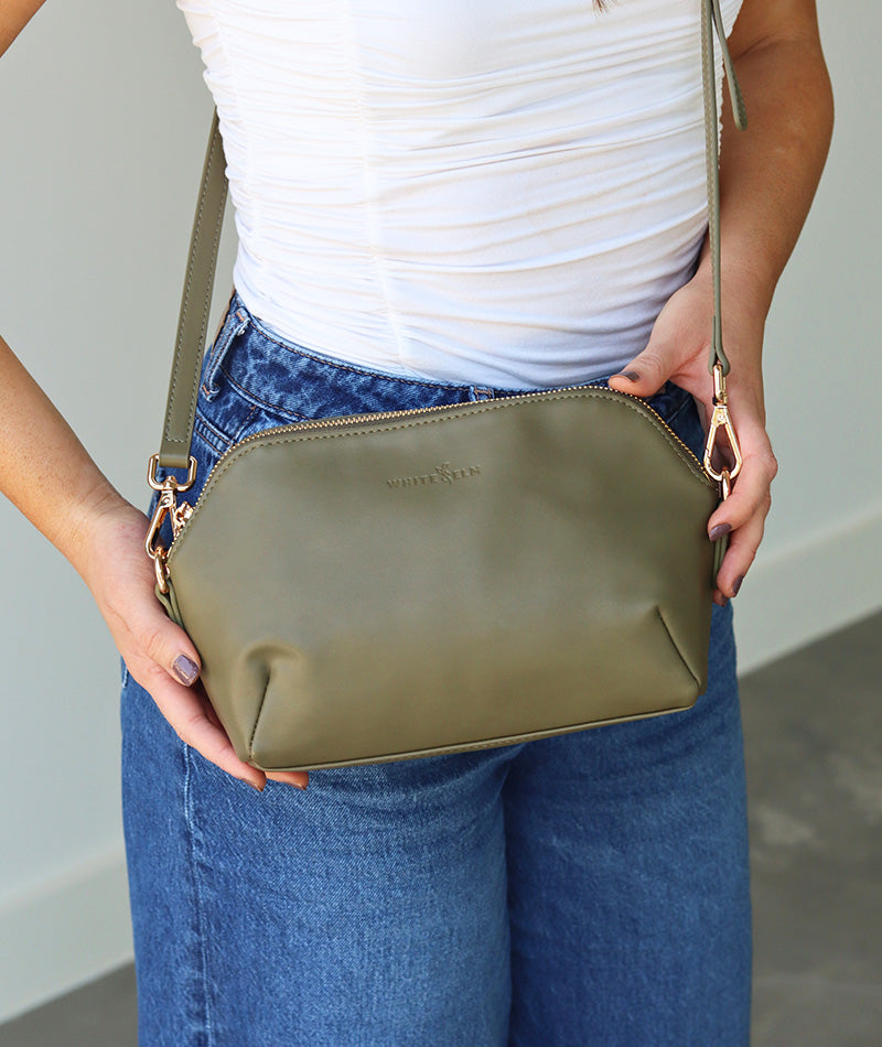 Rosette Crossbody - Olive