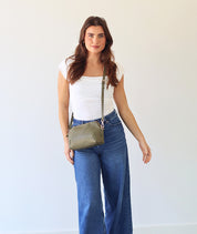 Rosette Crossbody - Olive - [OUTLET RETIRED FINAL SALE]