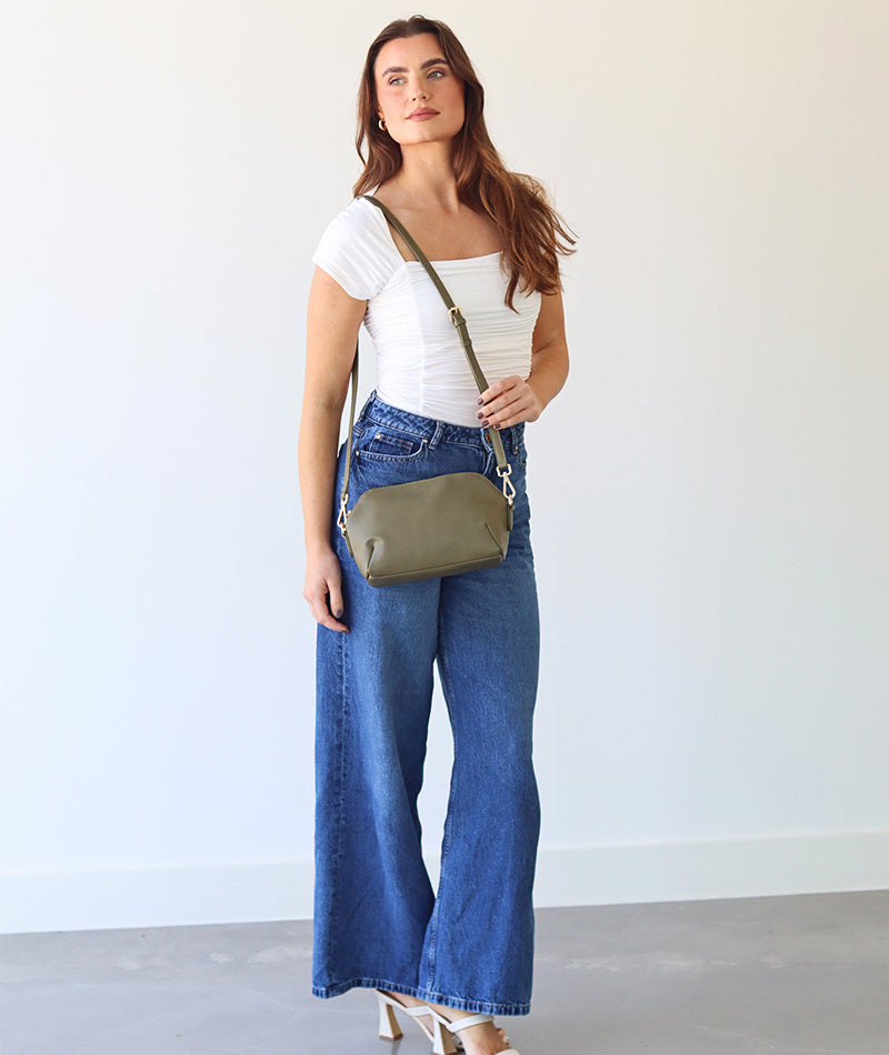 Rosette Crossbody - Olive