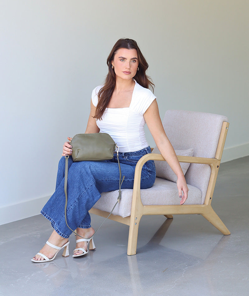 Rosette Crossbody - Olive