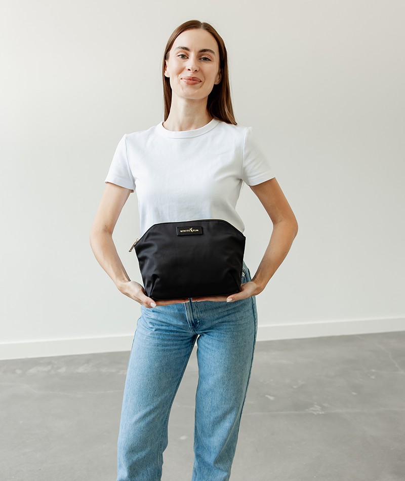 Lyra Cosmetic Bag - Black Nylon