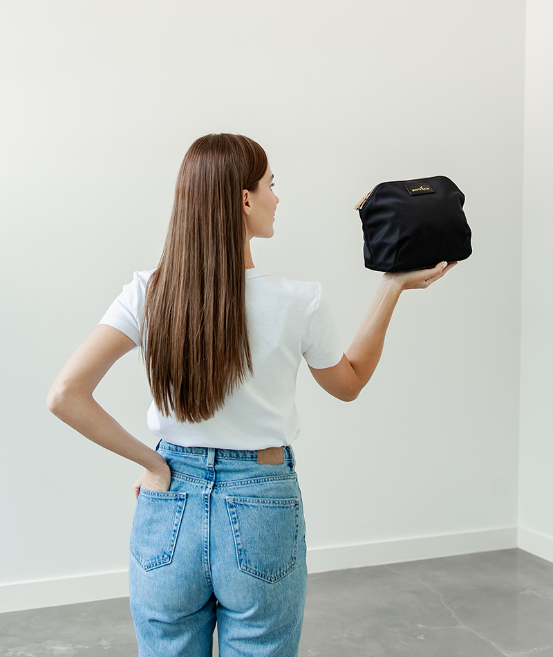 Lyra Cosmetic Bag - Black Nylon