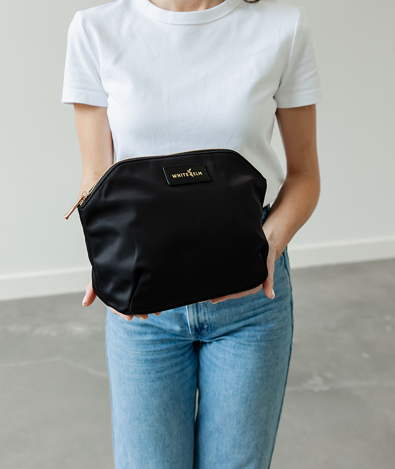 Lyra Cosmetic Bag - Black Nylon