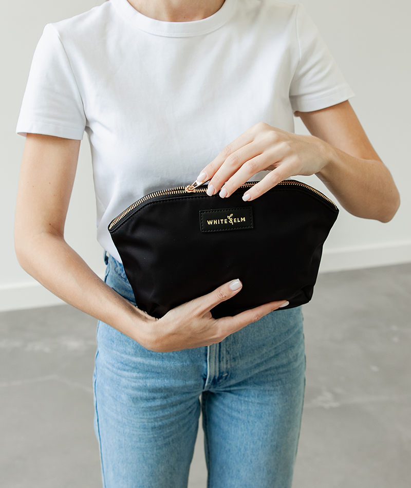 Lyra Cosmetic Bag - Black Nylon