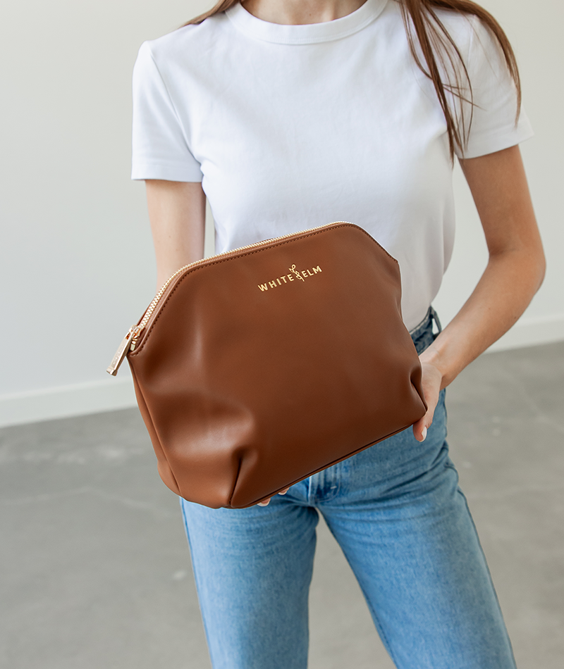 Lyra Cosmetic Bag - Caramel