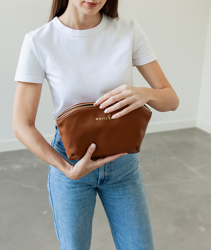 Lyra Cosmetic Bag - Caramel