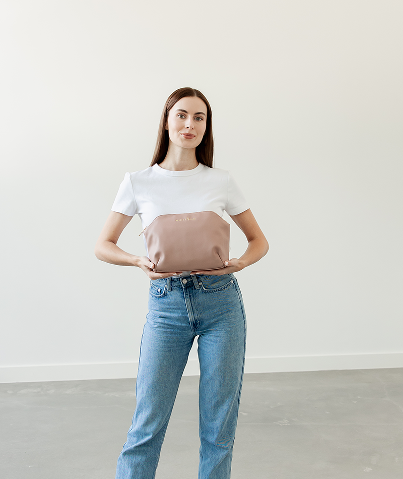 Lyra Cosmetic Bag - Dusty Rose