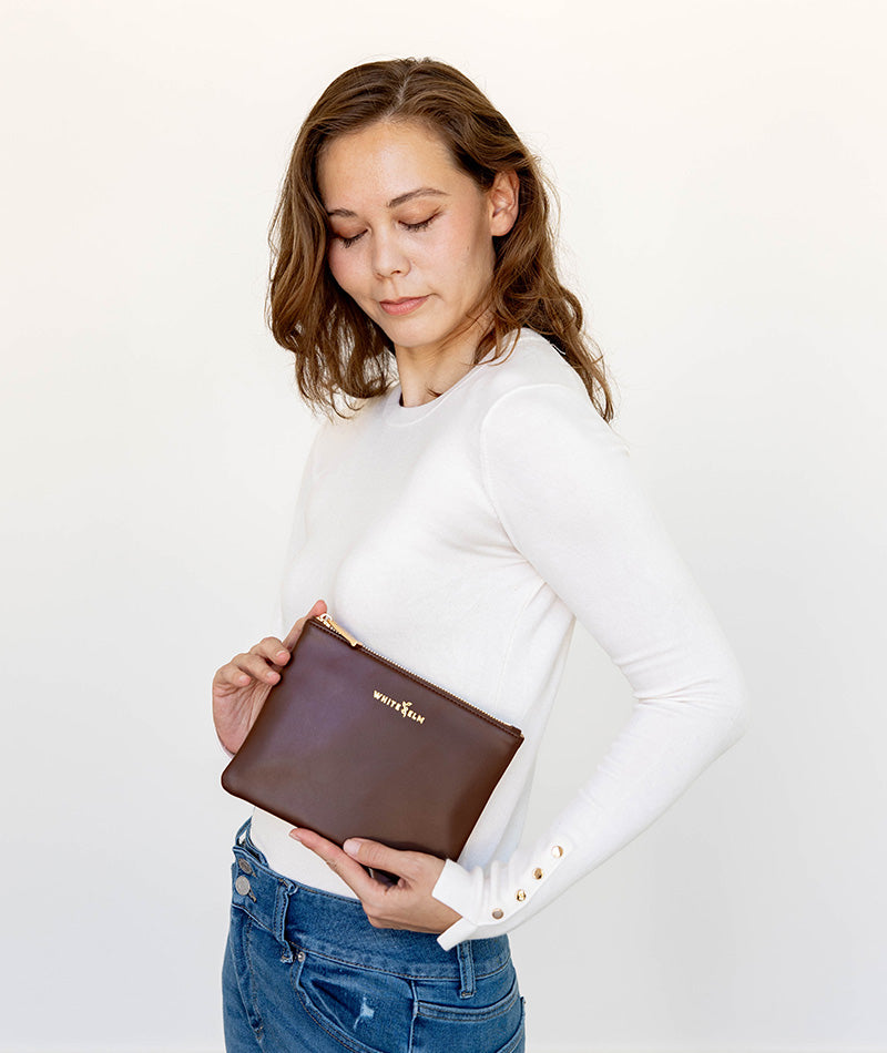 Maia Cosmetic Bag - Mahogany Brown
