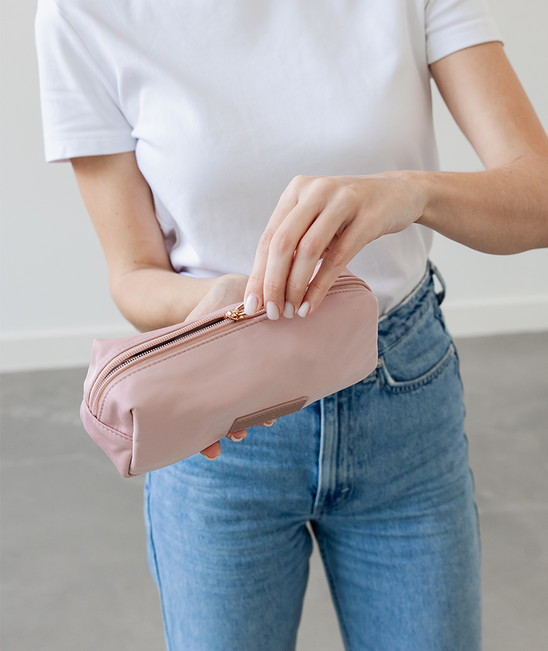 Penny Pencil Pouch - Dusty Rose Nylon