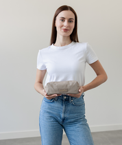 Penny Pencil Pouch - Taupe Nylon
