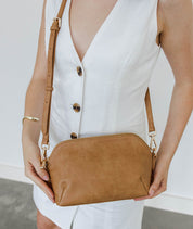 Rosette Crossbody - Almond
