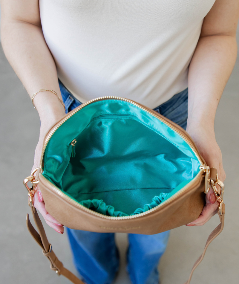 Rosette Crossbody - Almond