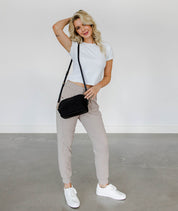 Rosette Crossbody - Black Nylon