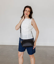 Rosette Crossbody - Black