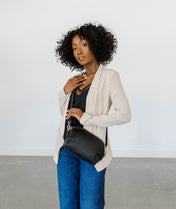 Rosette Crossbody - Black