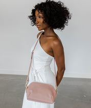 Rosette Crossbody - Dusty Rose