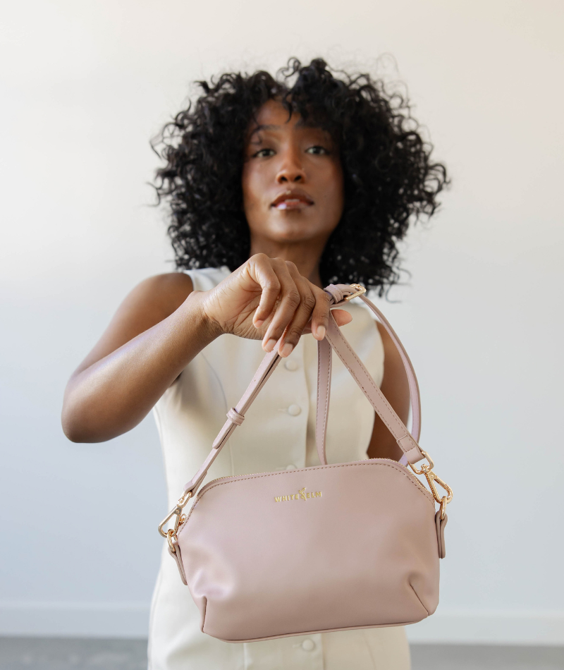 Rosette Crossbody - Dusty Rose