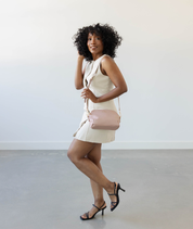 Rosette Crossbody - Dusty Rose