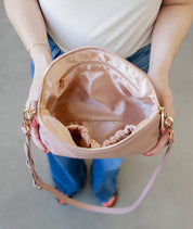 Rosette Crossbody - Dusty Rose