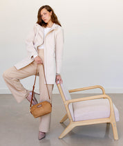 Rosette Crossbody - Honey Vegan Suede  - [OUTLET FINAL SALE]