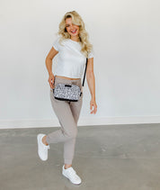 Rosette Crossbody - Leopard Nylon
