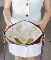 Rosette Crossbody - Plum