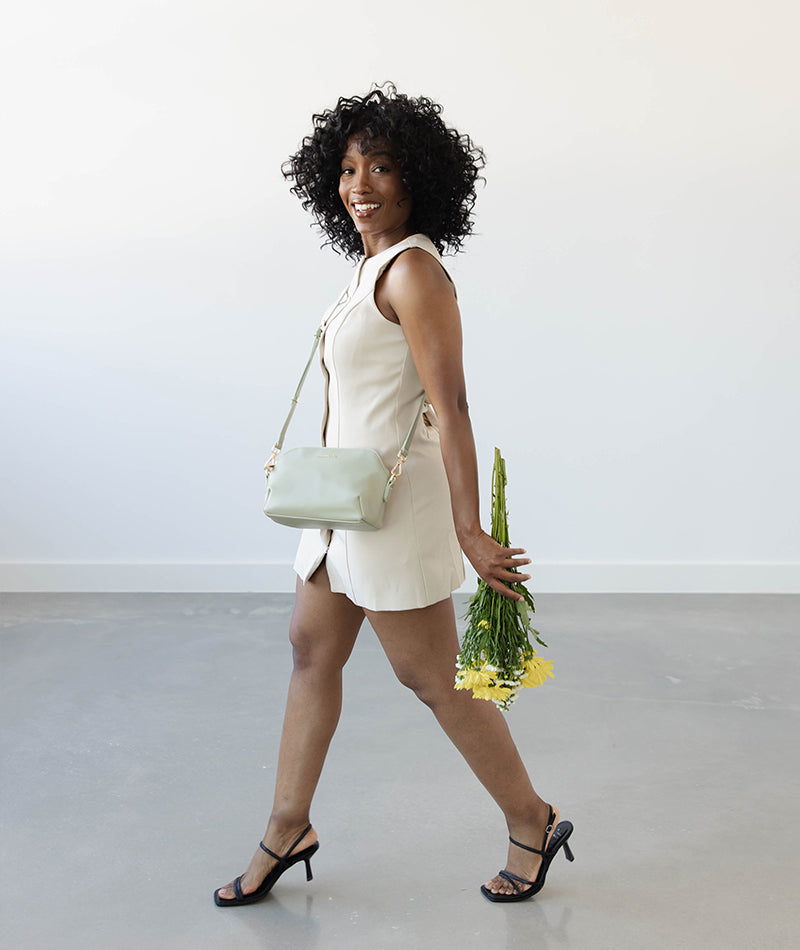 Rosette Crossbody - Sage Green