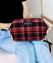 Rosette Crossbody - Tartan Rouge Wool - [OUTLET FINAL SALE]