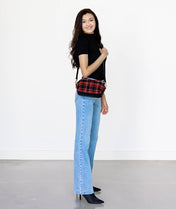Rosette Crossbody - Tartan Rouge Wool