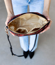 Rosette Crossbody - Tartan Rouge Wool - [OUTLET FINAL SALE]
