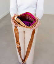 Skye Sling Bag - Honey Vegan Suede