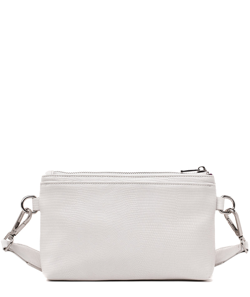 Skye Sling Bag - Pearl White Croc