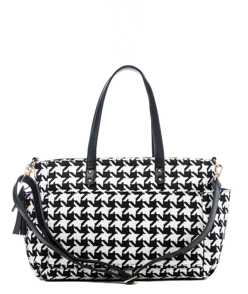 Aquila Tote Bag - Houndstooth