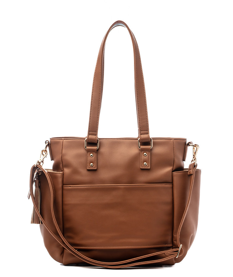 ◆KINDERSALMON◆ Margo Suede Tote Bag Caramel Margo Suede Tote Bag Charcoal-Brown - KINDERSALMON