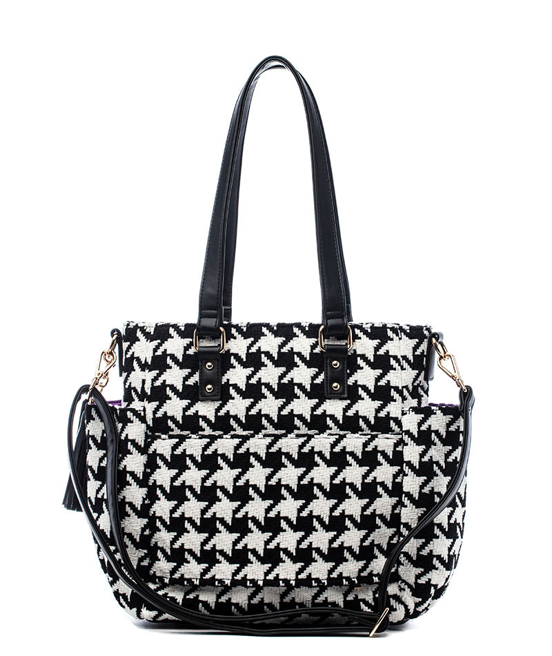 Carina Tote Bag - Houndstooth - [OUTLET RETIRED FINAL SALE]