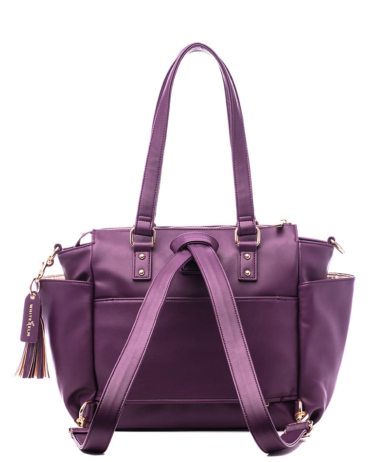 Ameri  ノベルティー　新品♡many way mini bag♡ White Elm Gemini Mini Convertible Backpack – Plum Work & Travel Tote