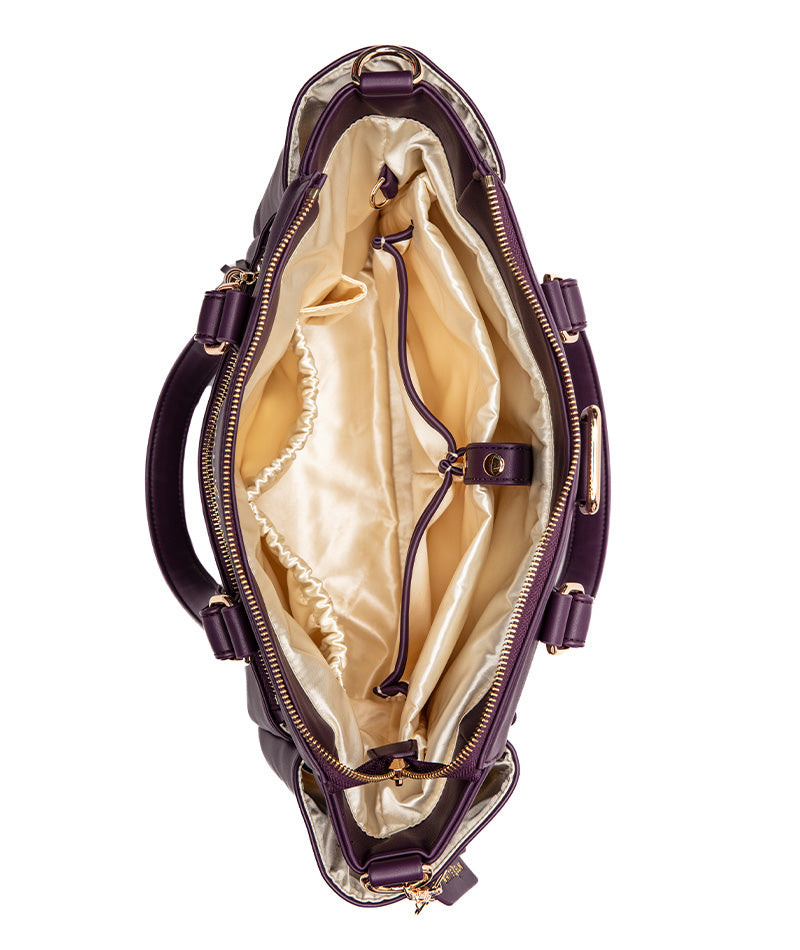 White Elm Gemini Mini Convertible Backpack – Plum Work & Travel Tote