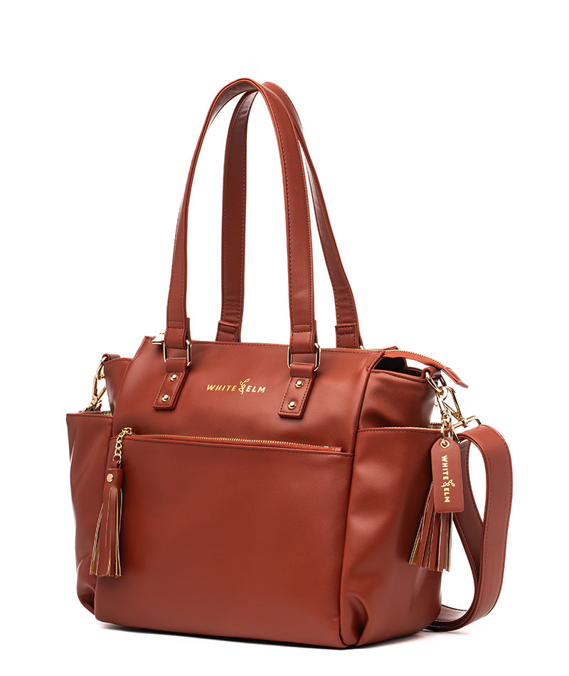 Gemini Mini Convertible Backpack Tote - Terracotta | White Elm Bags