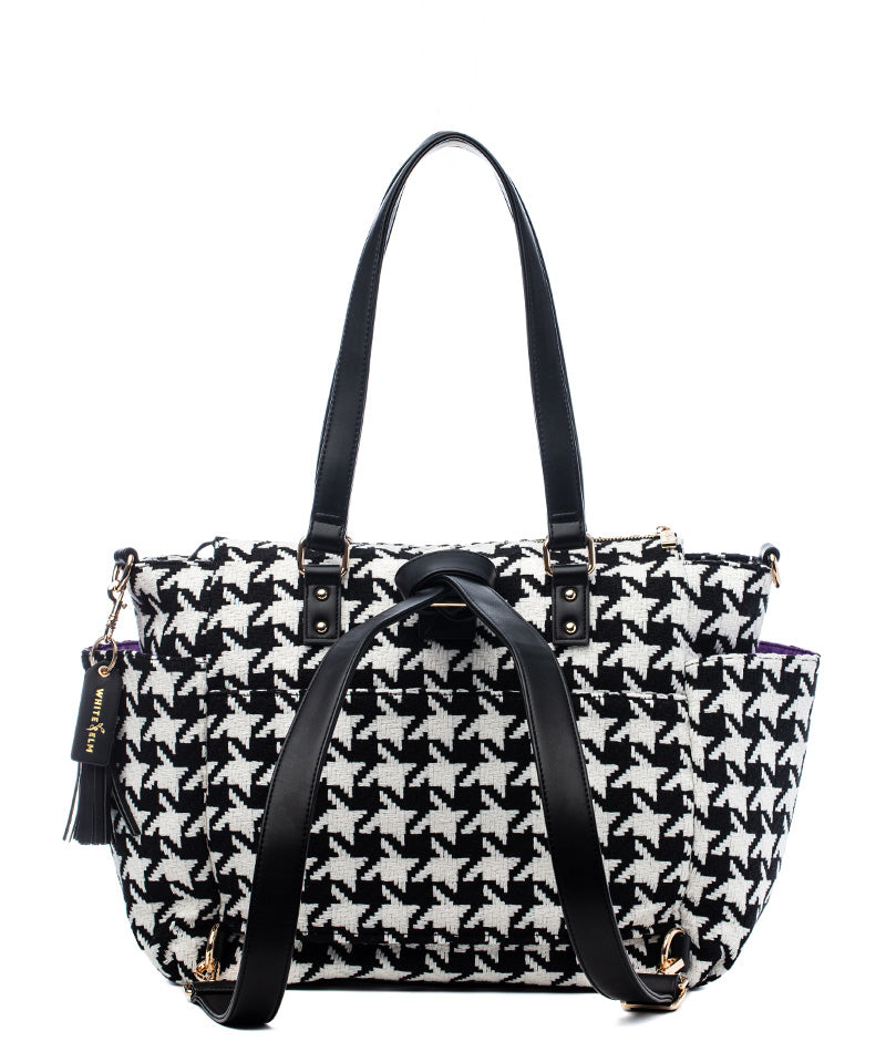 Gemini Convertible Backpack - Houndstooth