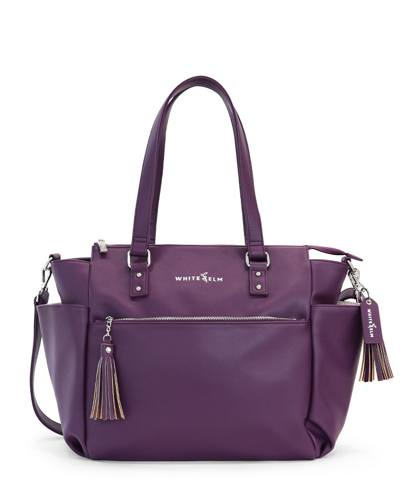 White Elm Plum Gemini Convertible Backpack Tote | Work Bag for Women