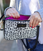 Ara Convertible Crossbody Clutch - Leopard Nylon