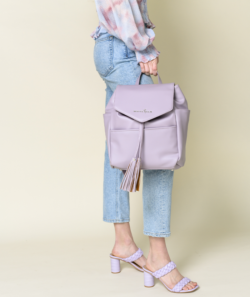 Luna Drawstring Backpack Lavender Outlet RETIRED Final Sale