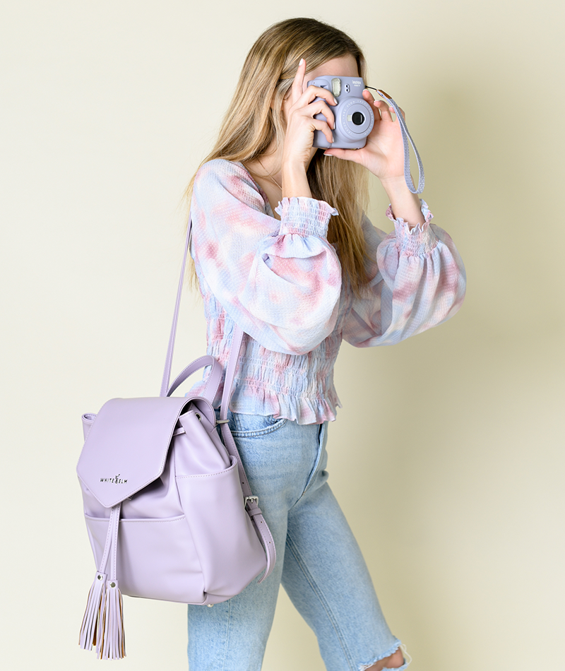 Luna Drawstring Backpack - Lavender [Outlet Final Sale]