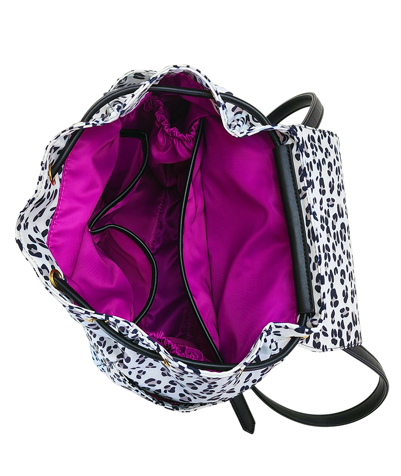 Luna Drawstring Backpack Leopard Outlet RETIRED Final Sale