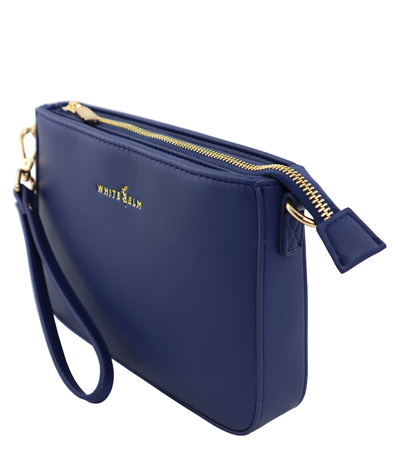 Ara Convertible Crossbody Clutch Navy Blue White Elm