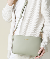 Ara Convertible Crossbody Clutch - Sage Green